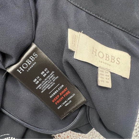 Hobbs London Clarice Dot Print Shift Mini Dress Polka Dots Relaxed Silhouette 10 - Picture 6 of 11